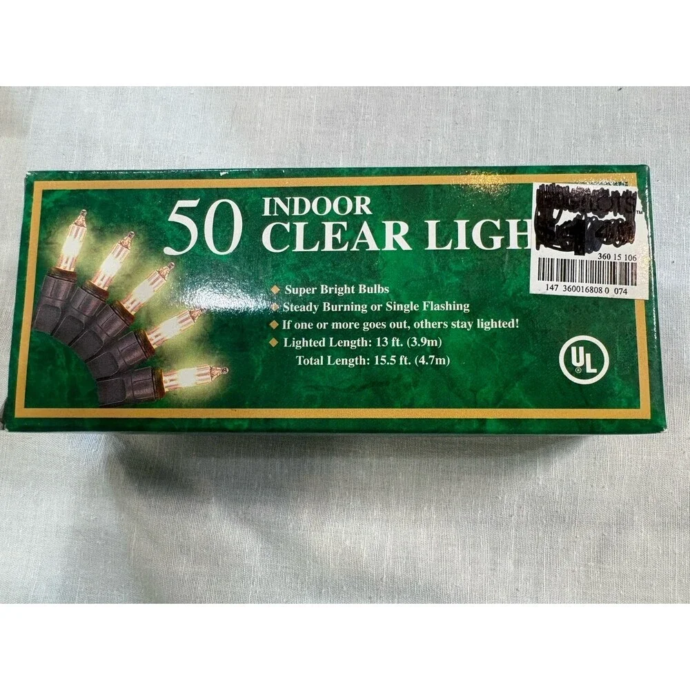 Clear White String Lighting Assorted Brands LOT 6 Boxes Of 50
